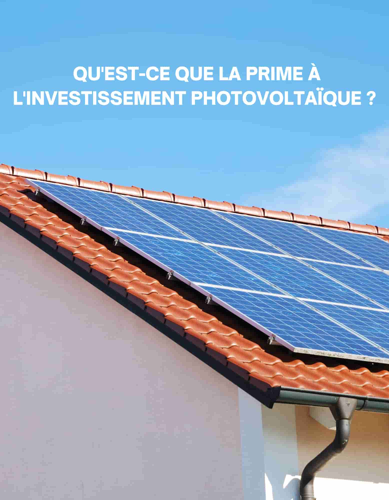 Prime à l'investissement photovoltaïque